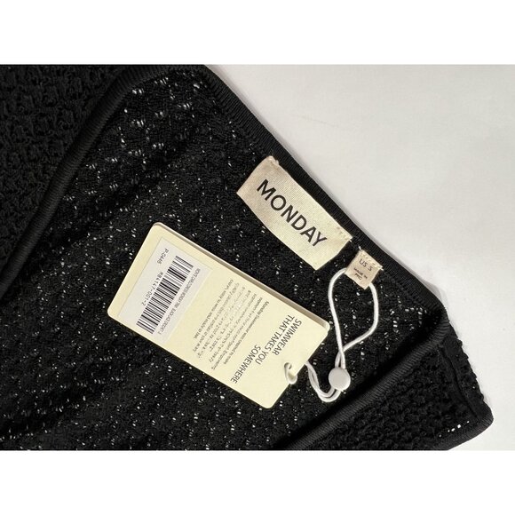 MONDAY Swimwear Monte Carlo Tie Dress in Black Lace Crochet - Picture 5 of 5